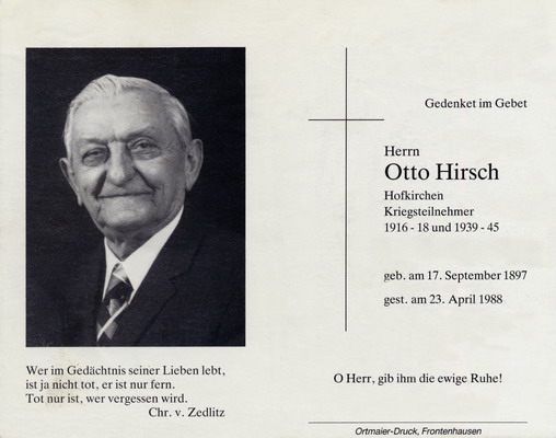Familie Hirsch Hofkirchen