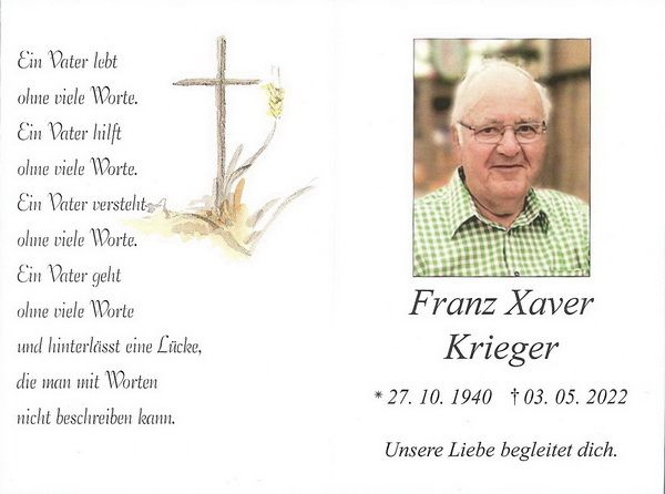 Franz Xaver Krieger Weichs