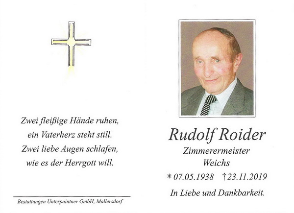 Rudolf Roider Weichs