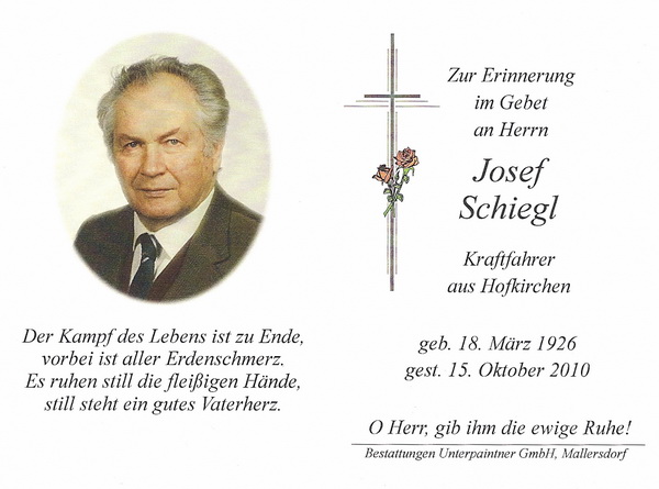 Schiegl Josef Hofkirchen